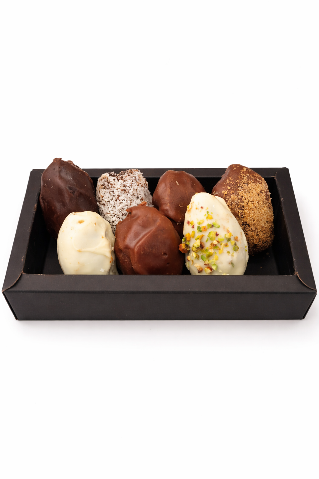 coffret dattes enrobées au chocolat